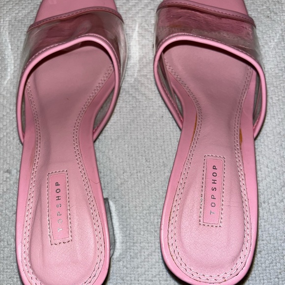 EUC, TopShop Pink & Clear Sandals, Size 38 - Picture 5 of 15